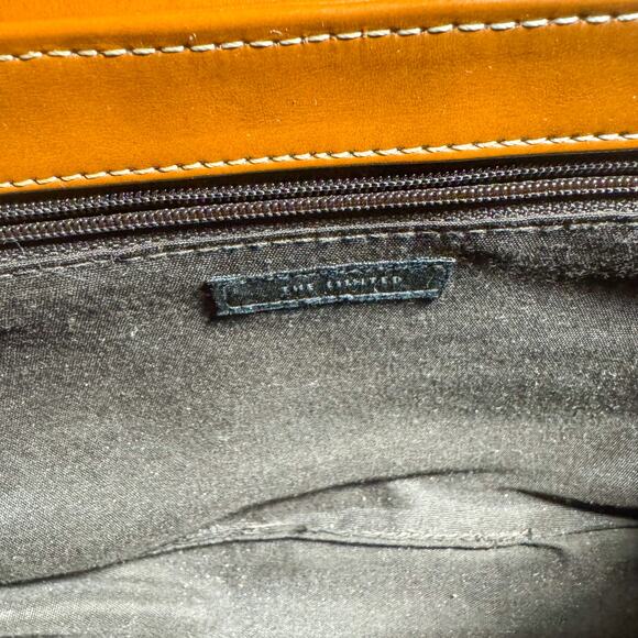 Y2K THE LIMITED Patent Leather Shoulder Bag | Caramel Brown Baguette Purse - Picture 10 of 11